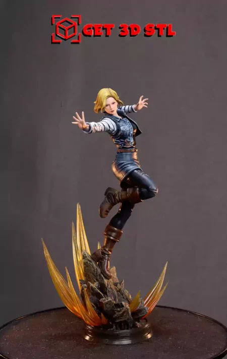 Android 18 Realistic Sculpture STL 3D Print Model