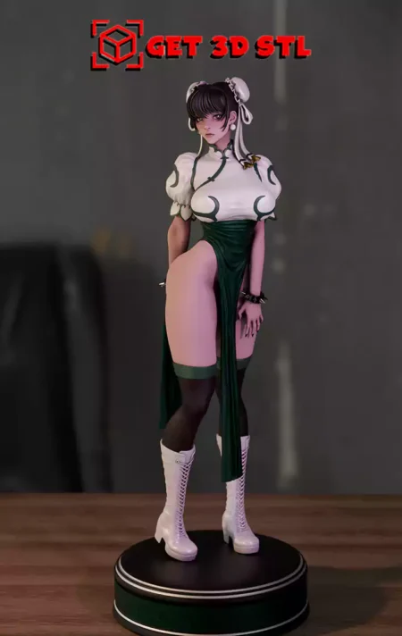 Chun Li White STL 3D Print Model