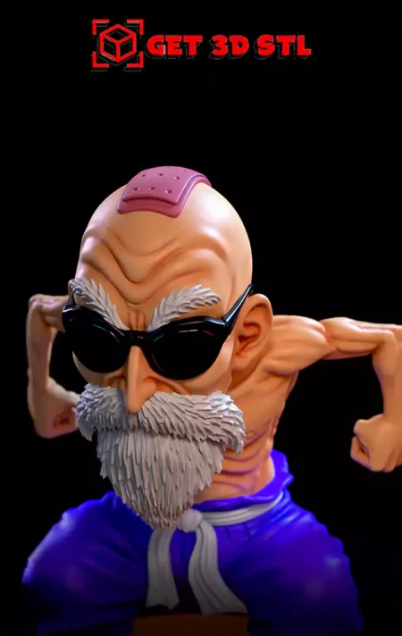 Master Roshi Blue Muscle STL 3D Print Model