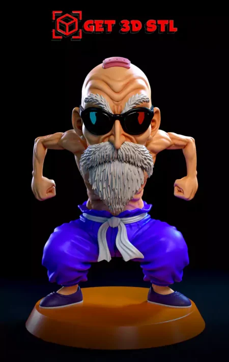 Master Roshi Blue Muscle STL 3D Print Model