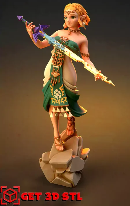 Princess Zelda STL 3D Print Model