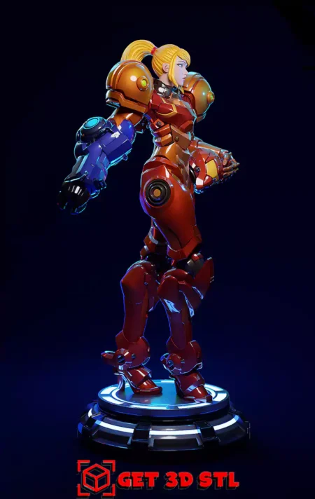 Samus Aran Red Armor STL 3D Print Model