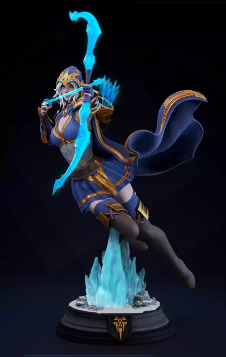 Ashe in Action League of Legends STL 3D Print Model