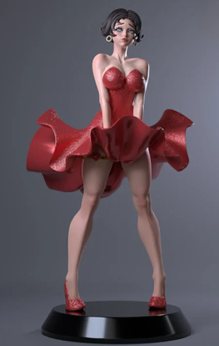Betty Boop STL 3D Print Model