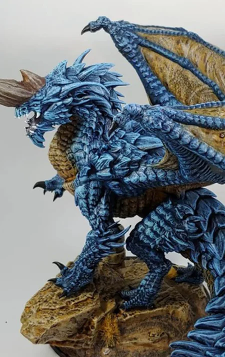 Blue Dragon Miniature STL 3D Print Model