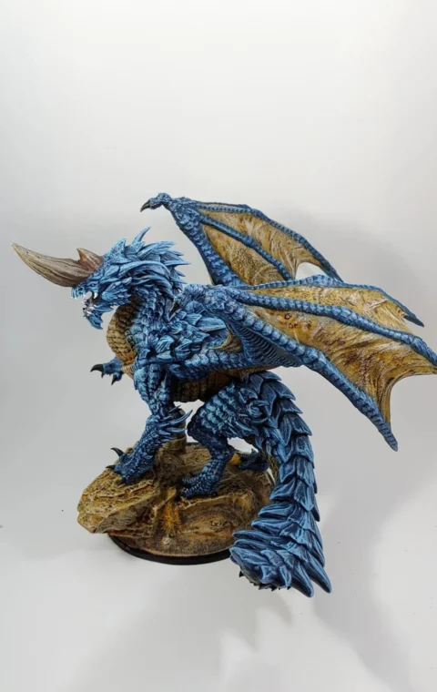Blue Dragon Miniature STL 3D Print Model