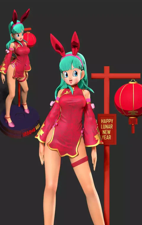 Bulma Lunar New Year STL 3D Print Model