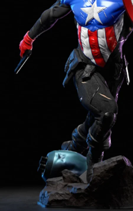 Captain America Bucky Barnes STL 3D Print Model
