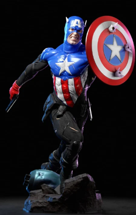 Captain America Bucky Barnes STL 3D Print Model