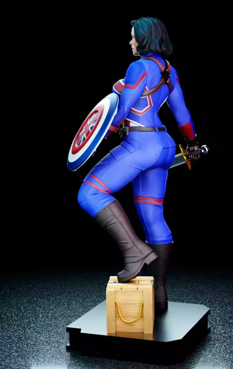 Captain Carter Sword and Shield STL 3D Print Model