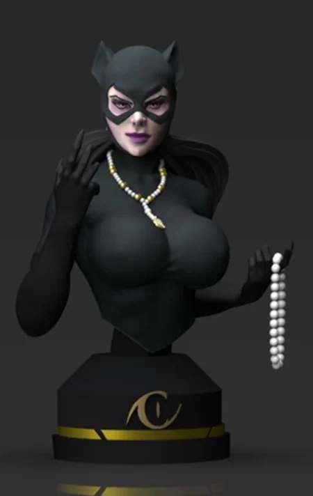 Catwoman Bust STL 3D Print Model