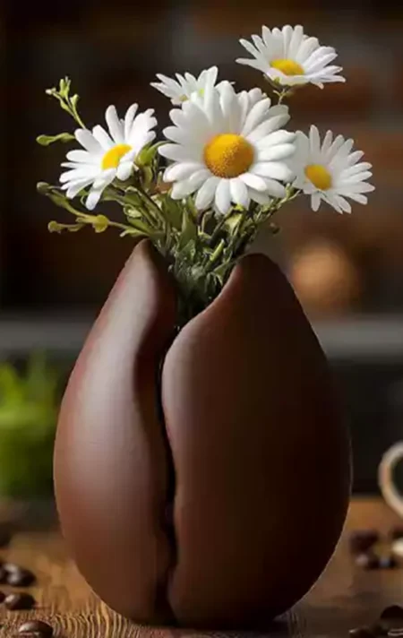 Coffee Bean Vase STL 3D Print Model
