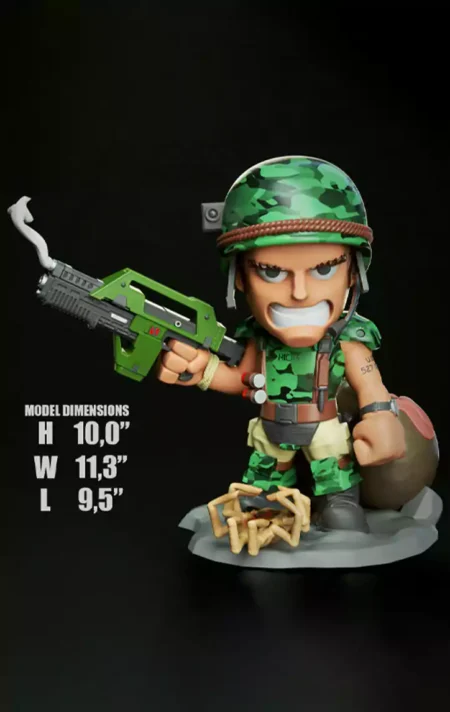 Colonial Marine Chibi STL 3D Print Model