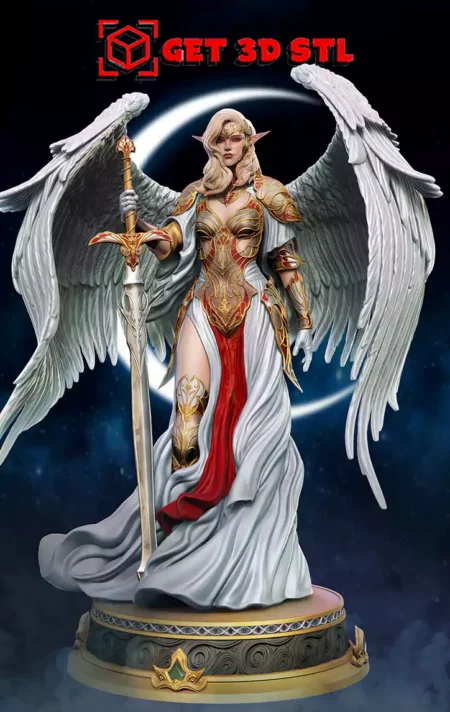 Elf Valkyrie Fanart STL 3D Print Model