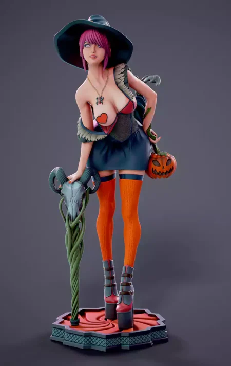 Halloween Witch Umbrella STL 3D Print Model