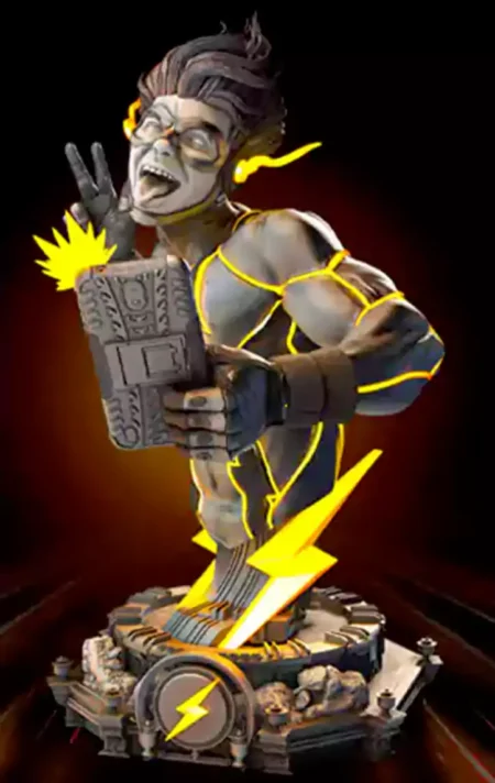 Impulse Kid Flash Bust STL 3D Print Model