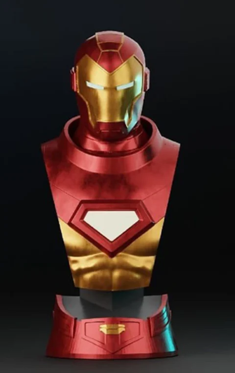 Iron Man Bust STL 3D Print Model