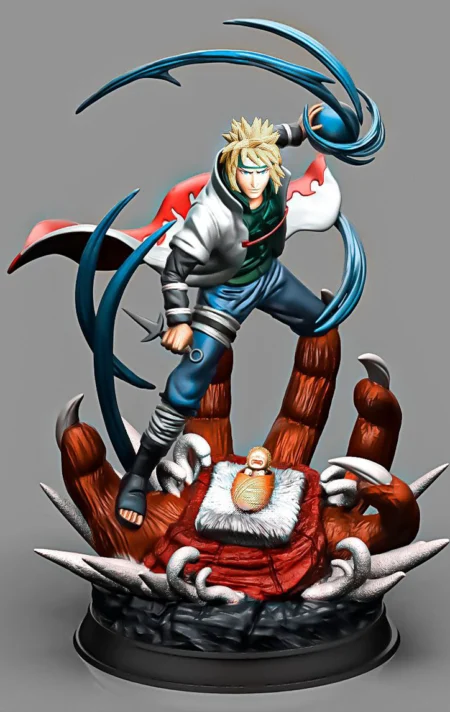 Minato Namikaze in Battle STL 3D Print Model