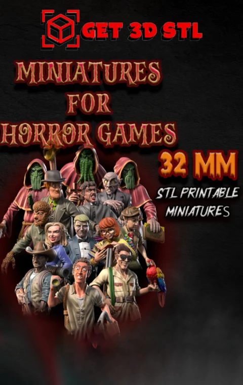 Miniatures for Horror Games STL 3D Print Model