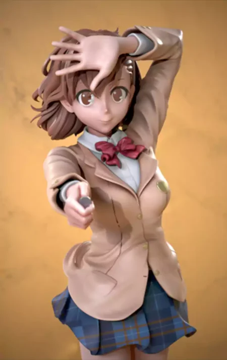 Misaka Mikoto STL 3D Print Model