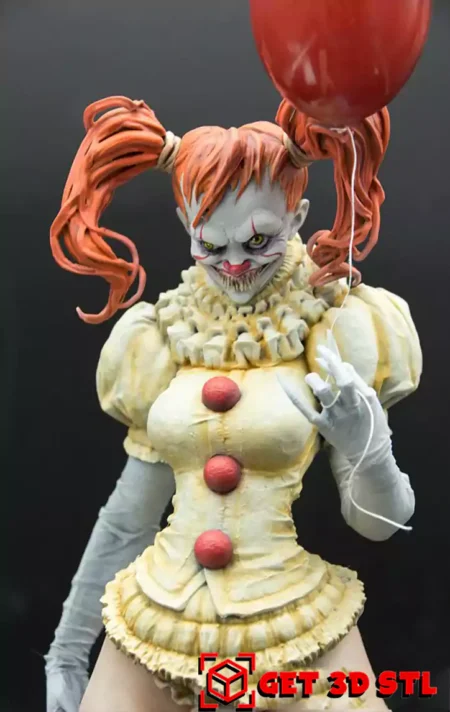 Pennywise Girl STL 3D Print Model
