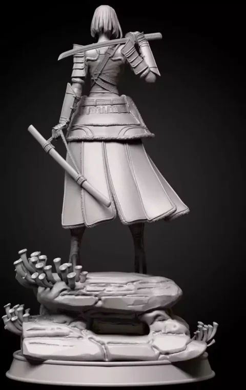 Samurai Girl STL 3D Print Model