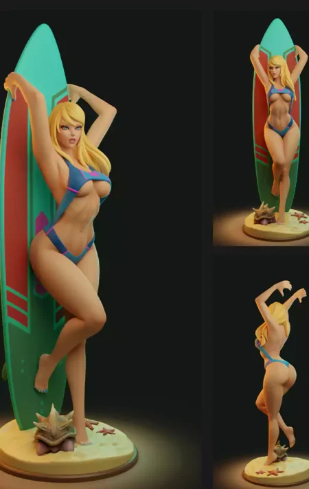 Samus Aran Surf STL 3D Print Model
