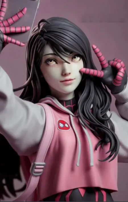 Spidergirl Selfie STL 3D Print Model
