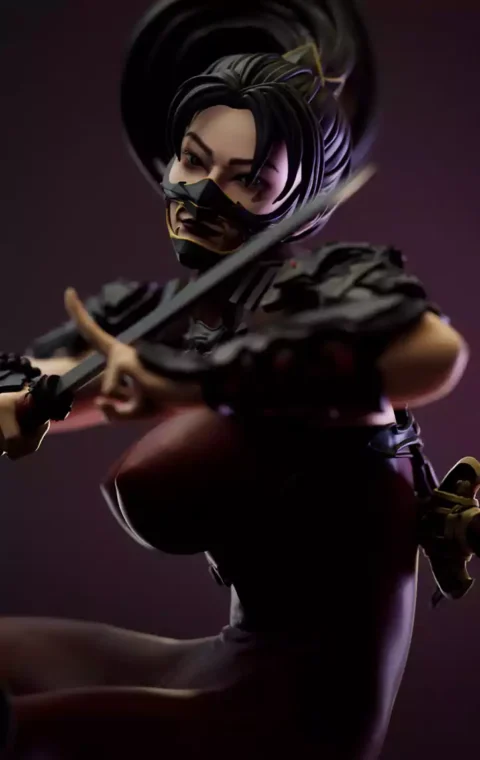 Taki in Battle STL 3D Print Model