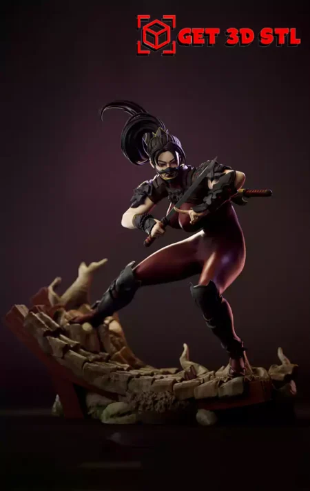 Taki in Battle STL 3D Print Model