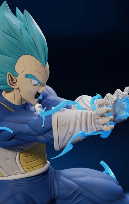 Vegeta Blue Dragon Ball STL 3D Print Model