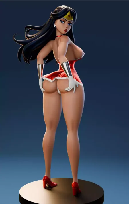 Wonder Woman Pin-Up Christmas STL 3D Print Model