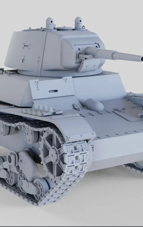 T-26 Tank 1940 STL 3D Print Model