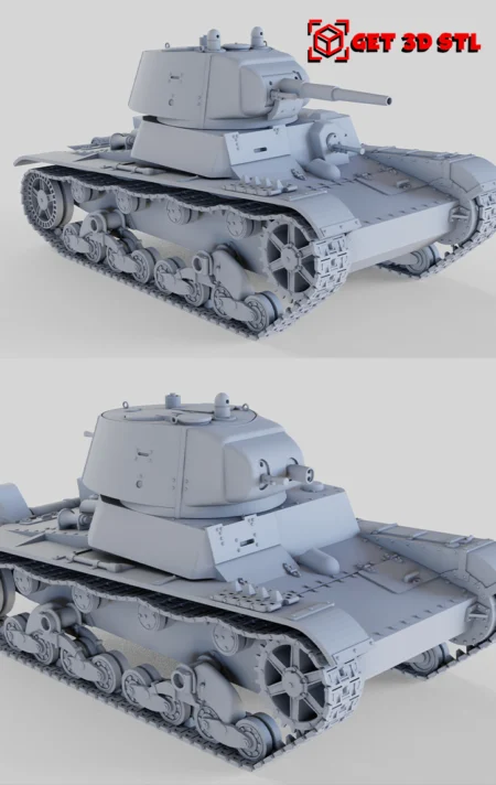 T-26 Tank 1940 STL 3D Print Model