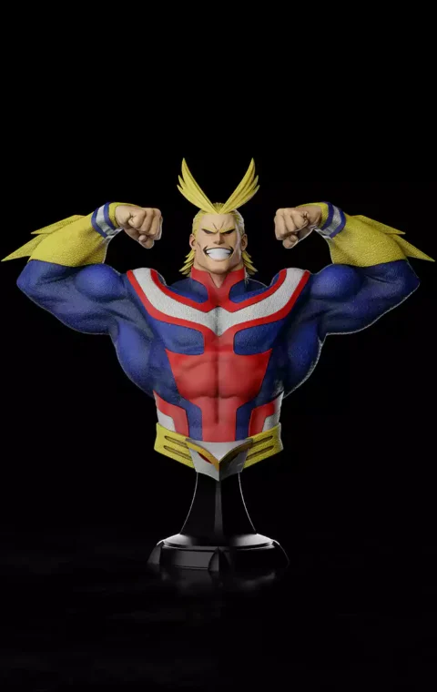 All Might Buste non peint stl 3d print files