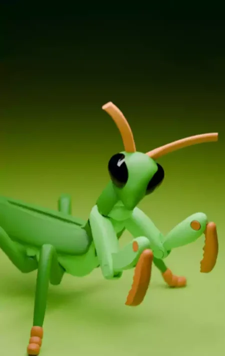 Articulated Praying Mantis STL 3D Print Model