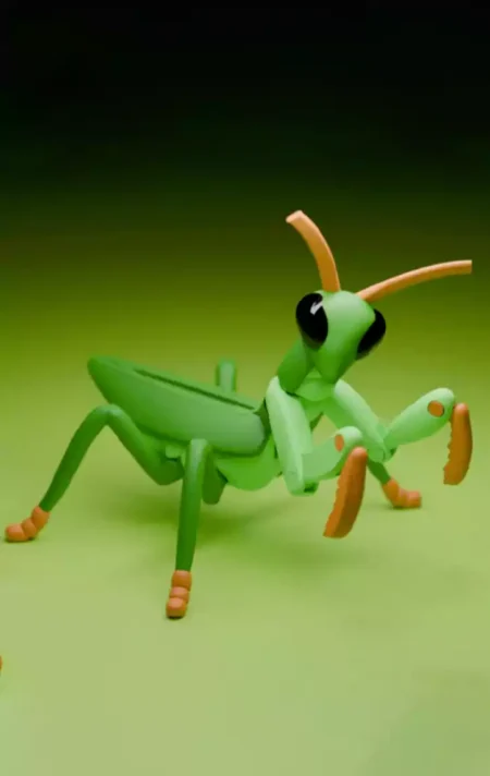 Articulated Praying Mantis STL 3D Print Model