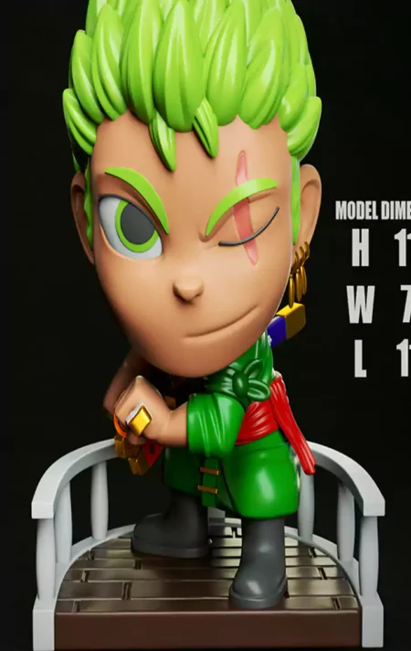 Chibi Stylish Zoro STL 3D Print File