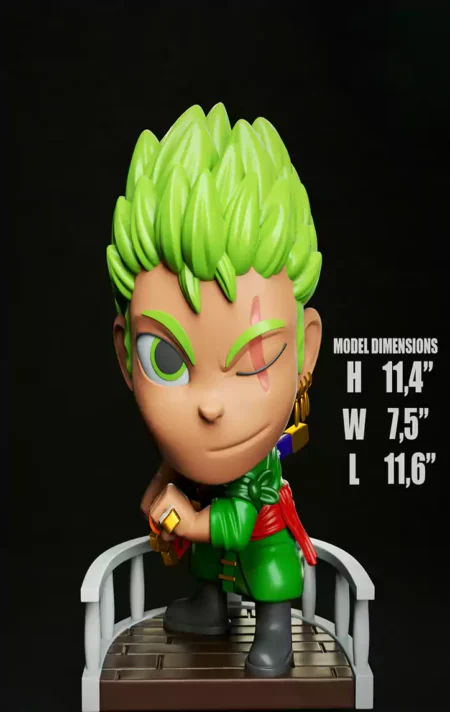 Chibi Stylish Zoro STL 3D Print File