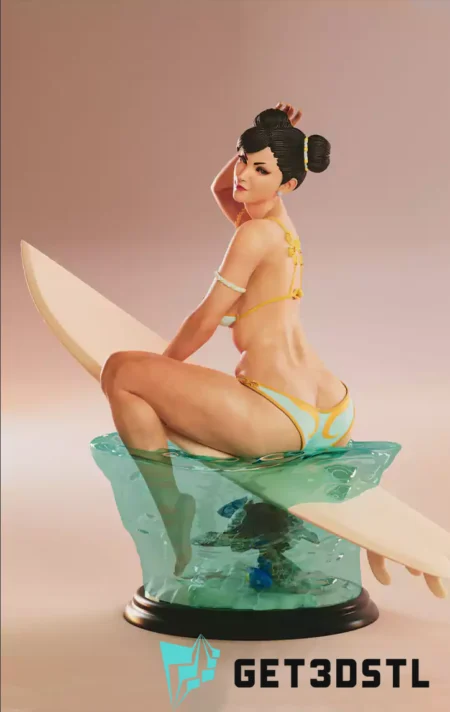 Chun Li Surf STL 3D Print Files