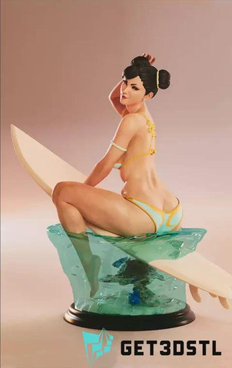 Chun Li Surf STL 3D Print Files