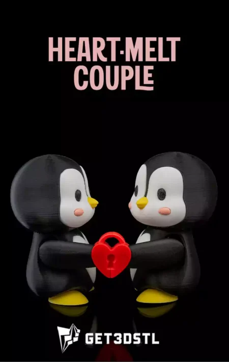 Cute Penguin Couple STL 3D Print Files