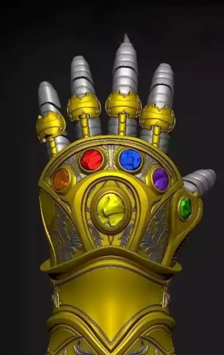Dr Doom with Infinity Gauntlet STL 3D Print Model