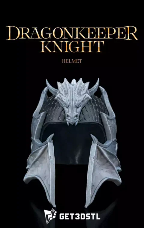 Dragonkeeper Knight Helmet STL 3D Print Files