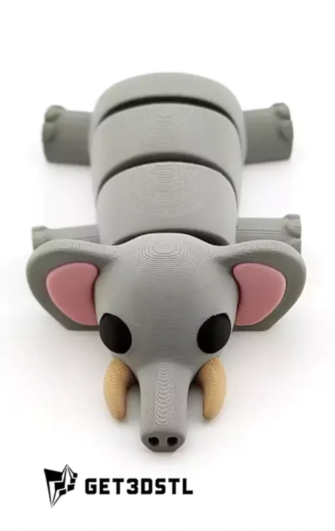 Flexi Elephant STL 3D Print Files