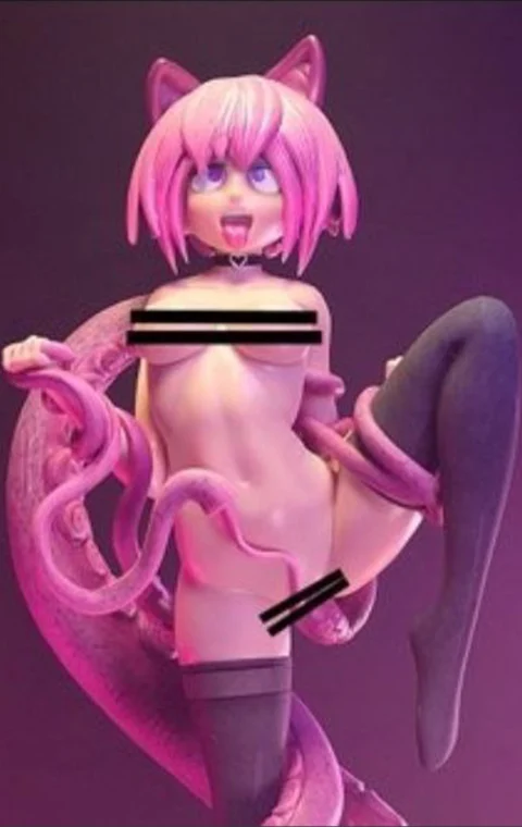 Futanari Tentacles NSFW STL 3D Model