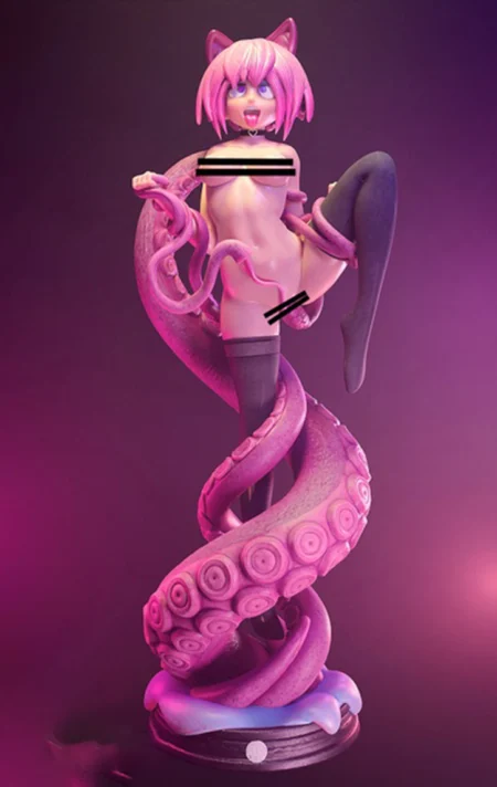 Futanari Tentacles NSFW STL 3D Model