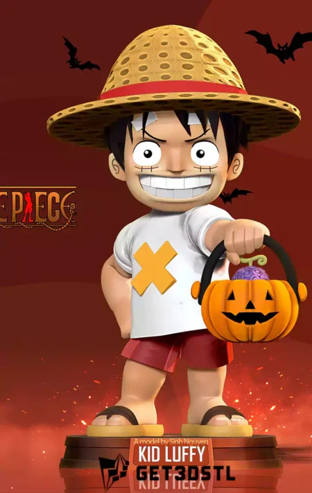 Kid Luffy Halloween STL 3D Print Models