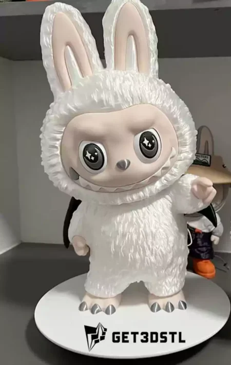 Labubu White STL 3D Print File