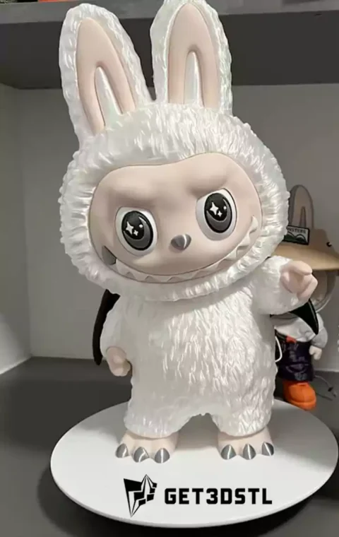 Labubu White STL 3D Print File